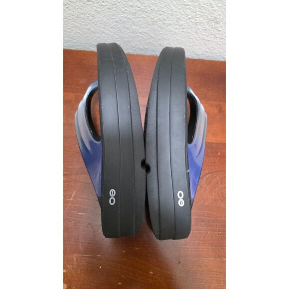 Oofos Women's Original Black Gradient Recovery Sandals Size 10 - Picture 6 of 8